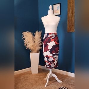 NWOT Bold Print Midi Pencil Skirt. River Island US 8/UK 12